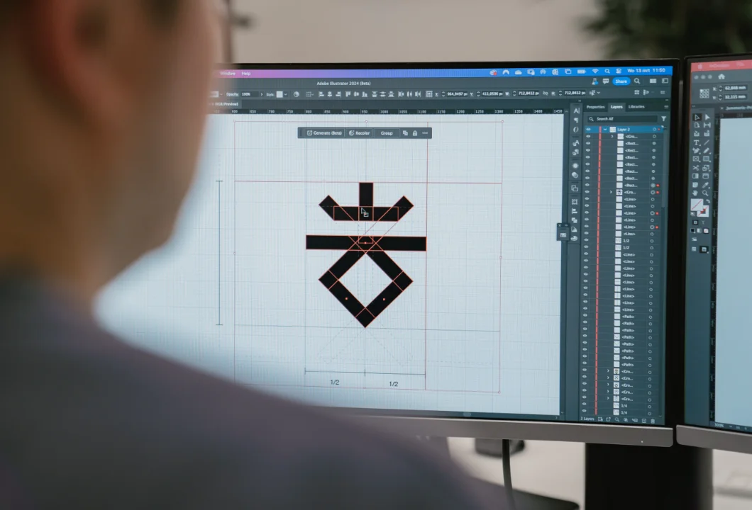 Logo development for a company's visual identity